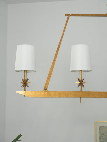 Stellar Frame Linear Chandelier - Adjustable Height, Modern Design