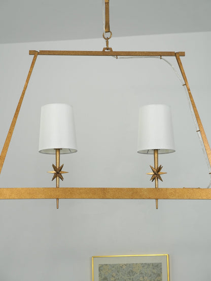 Stellar Frame Linear Chandelier - Adjustable Height, Modern Design