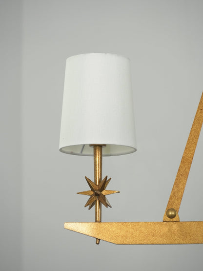 Stellar Frame Linear Chandelier - Adjustable Height, Modern Design