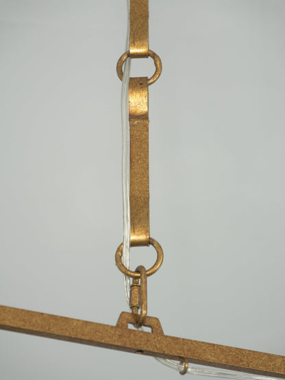 Stellar Frame Linear Chandelier - Adjustable Height, Modern Design