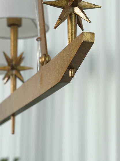 Stellar Frame Linear Chandelier - Adjustable Height, Modern Design