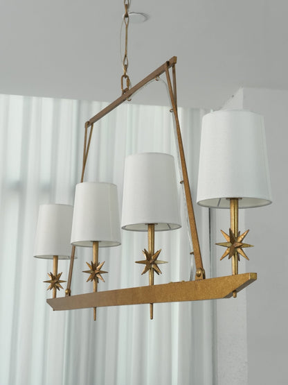 Stellar Frame Linear Chandelier - Adjustable Height, Modern Design