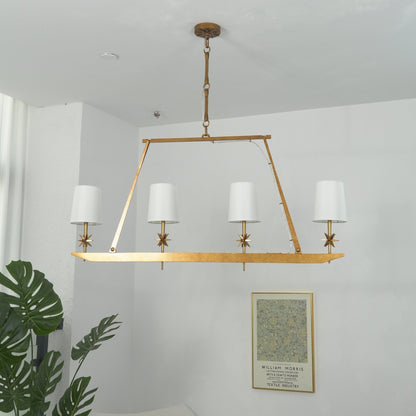 Stellar Frame Linear Chandelier - Adjustable Height, Modern Design