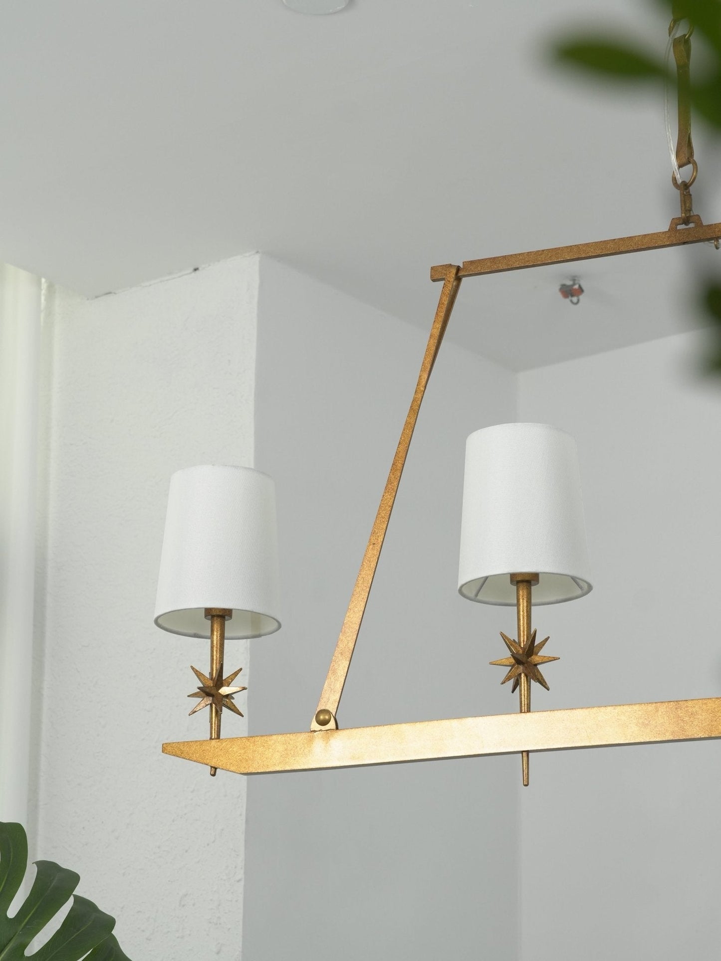 Stellar Frame Linear Chandelier - Adjustable Height, Modern Design