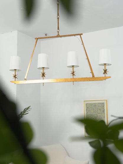 Stellar Frame Linear Chandelier - Adjustable Height, Modern Design