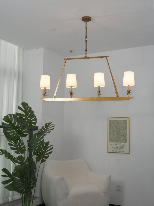 Stellar Frame Linear Chandelier - Adjustable Height, Modern Design