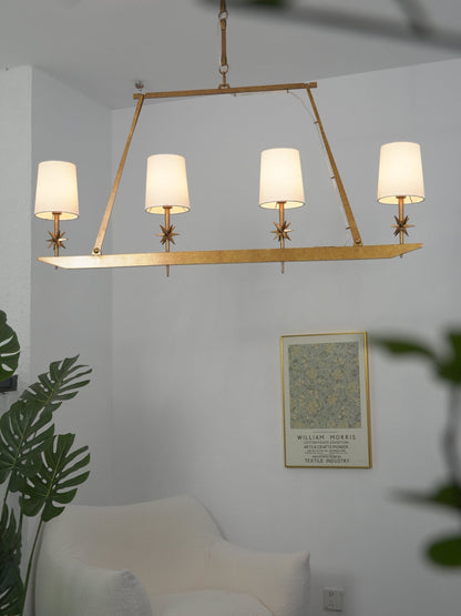 Stellar Frame Linear Chandelier - Adjustable Height, Modern Design
