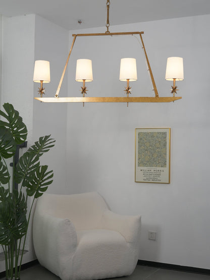 Stellar Frame Linear Chandelier - Adjustable Height, Modern Design