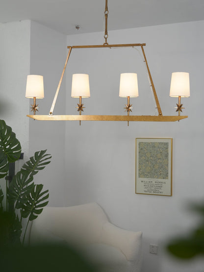 Stellar Frame Linear Chandelier - Adjustable Height, Modern Design