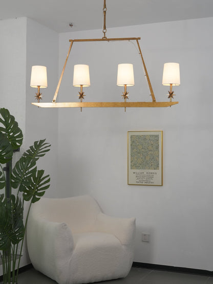 Stellar Frame Linear Chandelier - Adjustable Height, Modern Design
