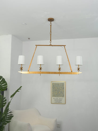 Stellar Frame Linear Chandelier - Adjustable Height, Modern Design