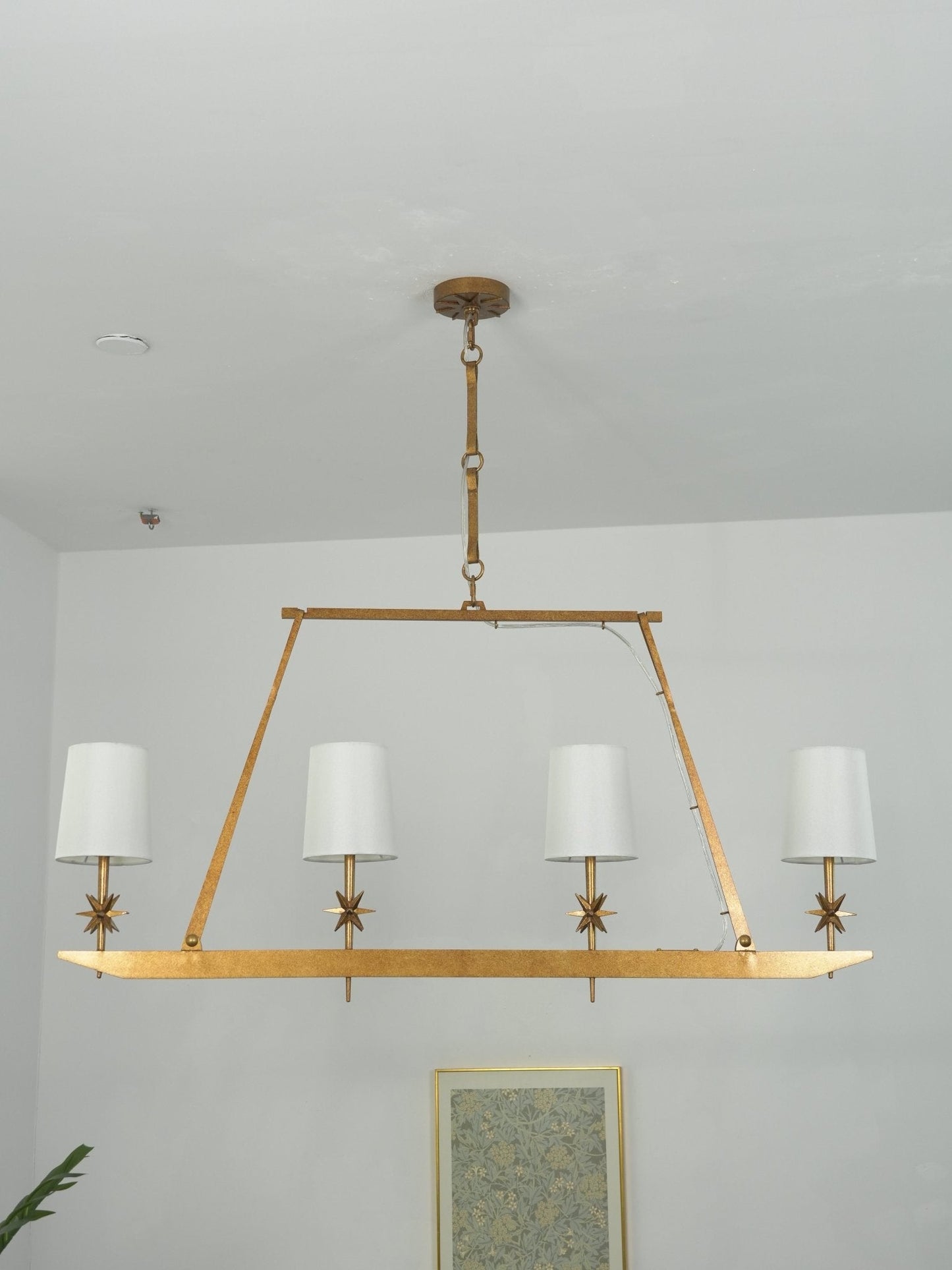 Stellar Frame Linear Chandelier - Adjustable Height, Modern Design