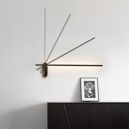 Modern Stick Shaped Metal Sconce with Adjustable Brightness & LED Ligh