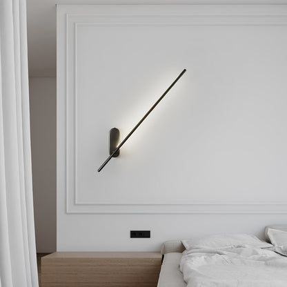 Modern Stick Shaped Metal Sconce with Adjustable Brightness & LED Ligh