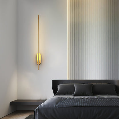 Modern Stick Shaped Metal Sconce with Adjustable Brightness & LED Ligh