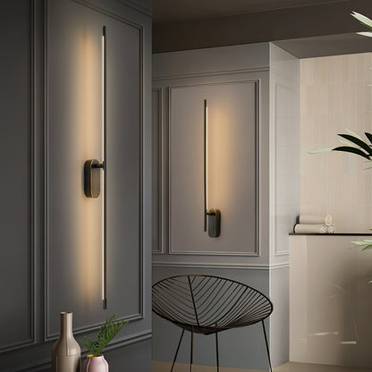 Modern Stick Shaped Metal Sconce with Adjustable Brightness & LED Ligh