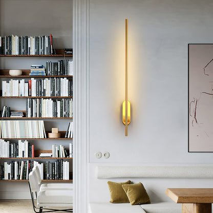 Modern Stick Shaped Metal Sconce with Adjustable Brightness & LED Ligh