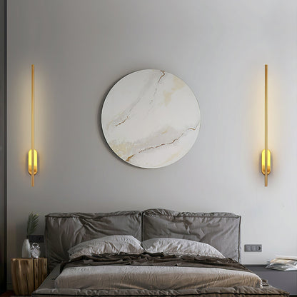 Modern Stick Shaped Metal Sconce with Adjustable Brightness & LED Ligh
