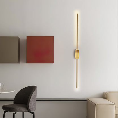 Modern Stick Shaped Metal Sconce with Adjustable Brightness & LED Ligh