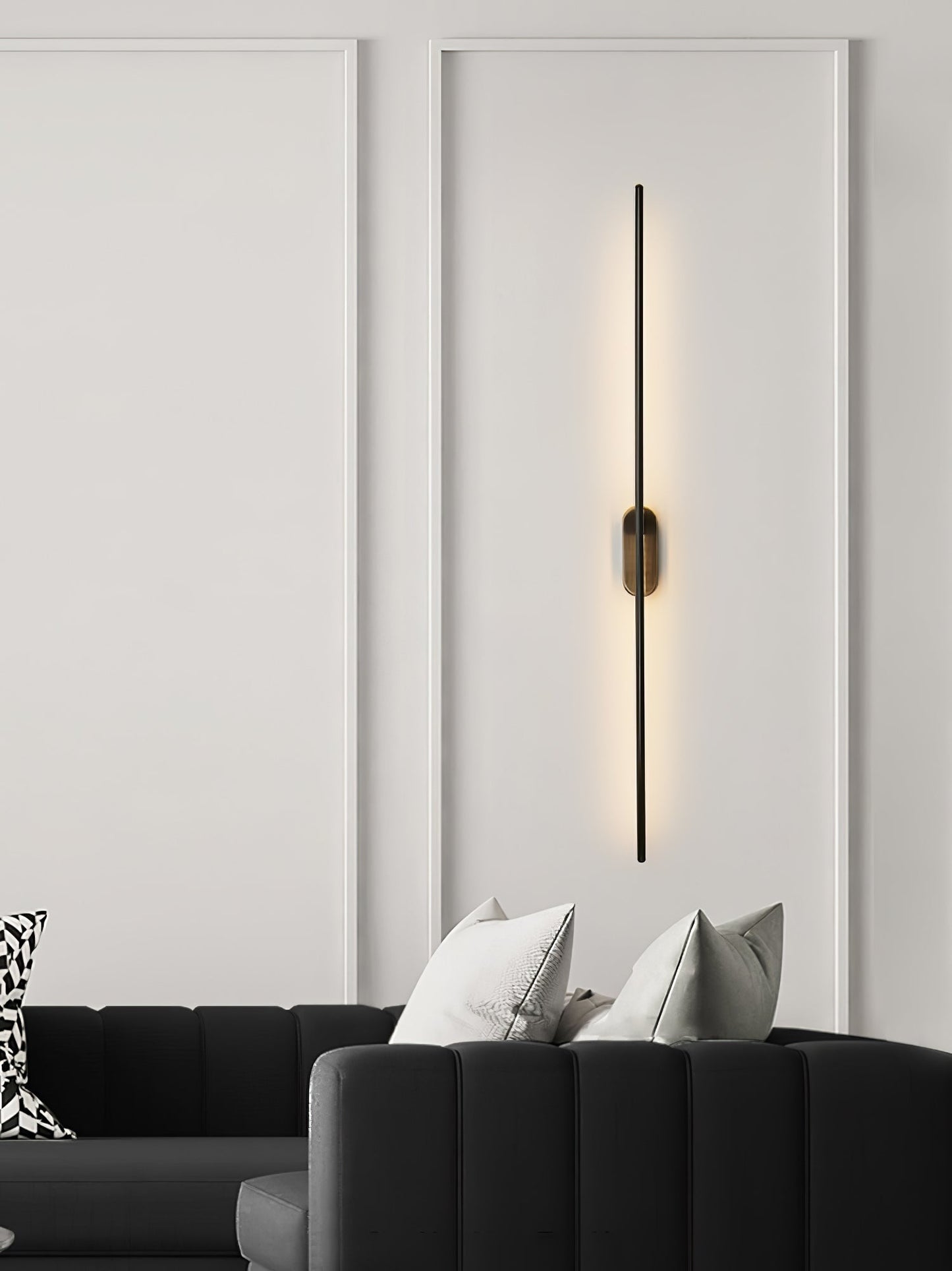 Modern Stick Shaped Metal Sconce with Adjustable Brightness & LED Ligh