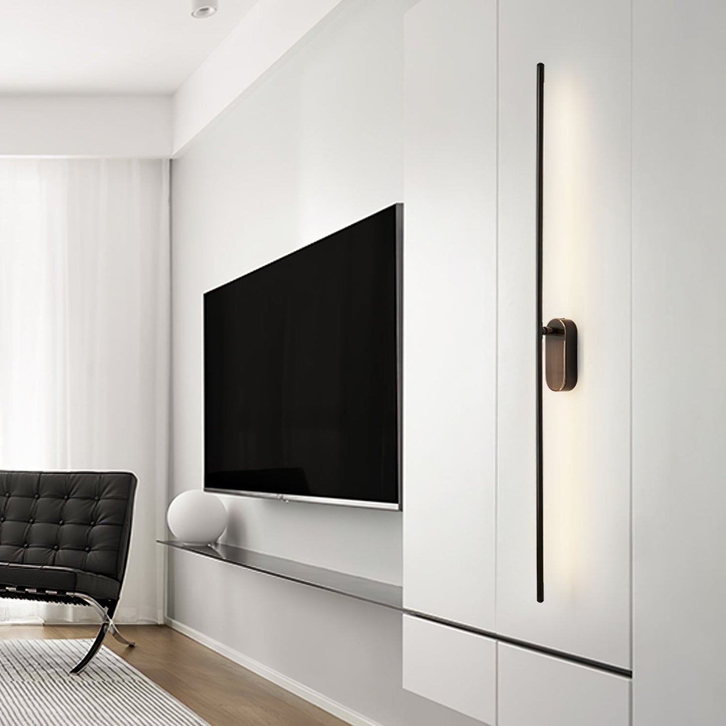 Modern Stick Shaped Metal Sconce with Adjustable Brightness & LED Ligh