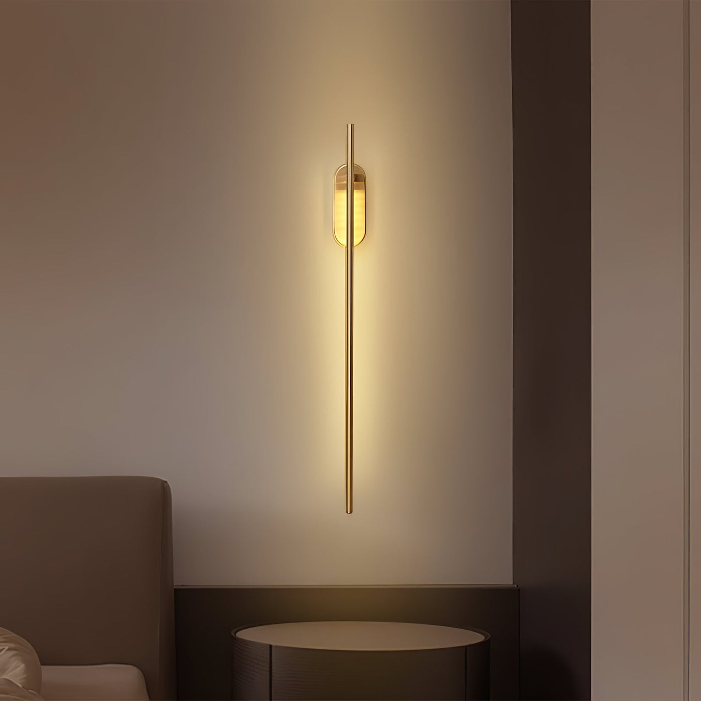 Modern Stick Shaped Metal Sconce with Adjustable Brightness & LED Ligh