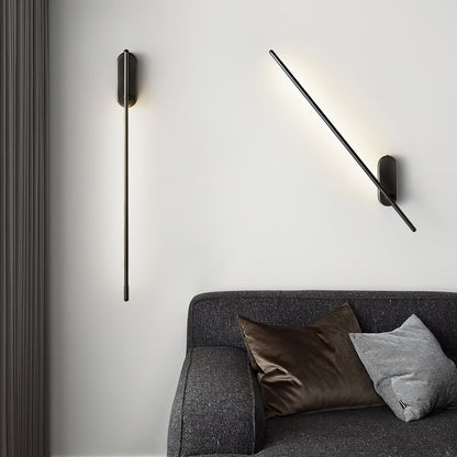 Modern Stick Shaped Metal Sconce with Adjustable Brightness & LED Ligh