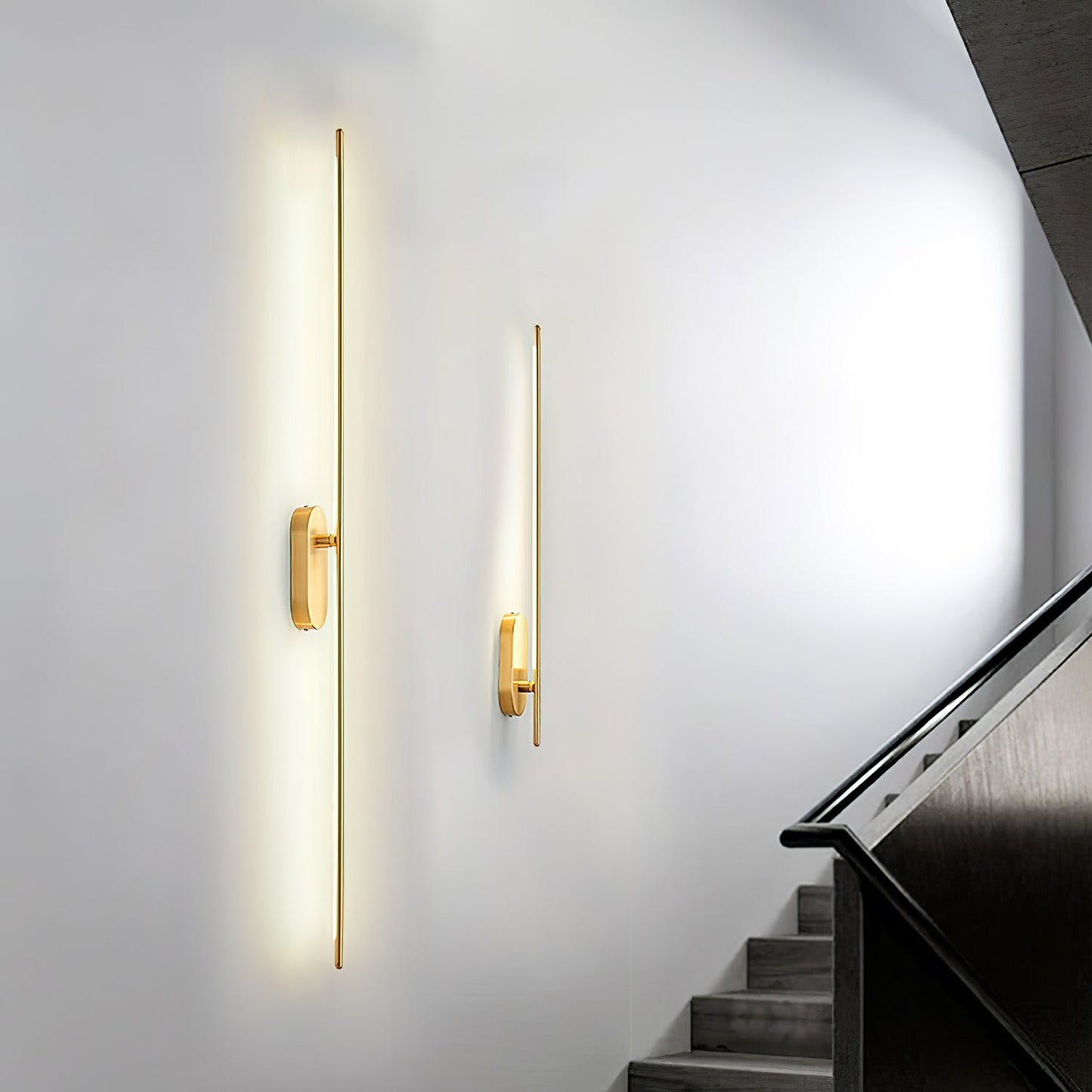 Modern Stick Shaped Metal Sconce with Adjustable Brightness & LED Ligh