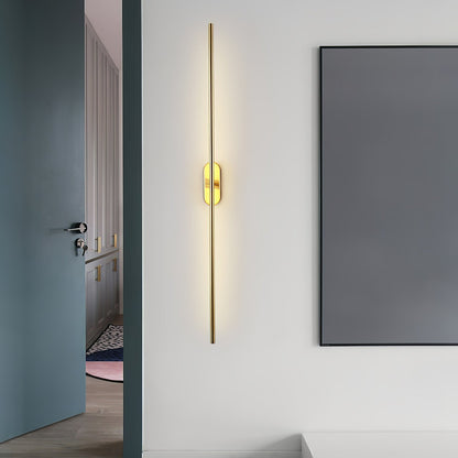 Modern Stick Shaped Metal Sconce with Adjustable Brightness & LED Ligh