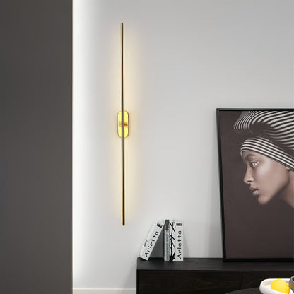 Modern Stick Shaped Metal Sconce with Adjustable Brightness & LED Ligh
