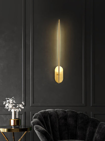 Modern Stick Shaped Metal Sconce with Adjustable Brightness & LED Ligh