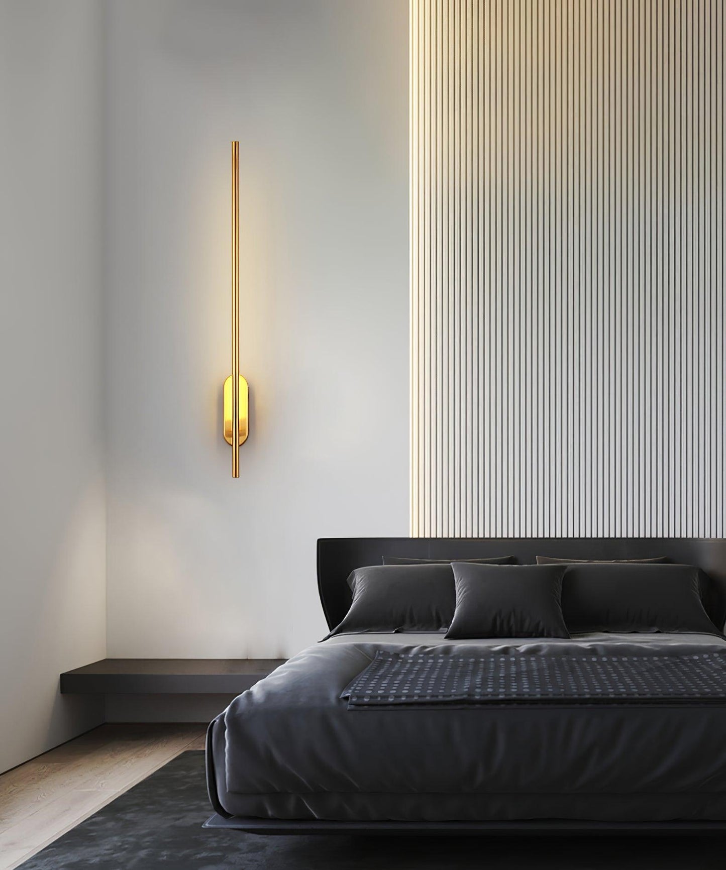 Modern Stick Shaped Metal Sconce with Adjustable Brightness & LED Ligh