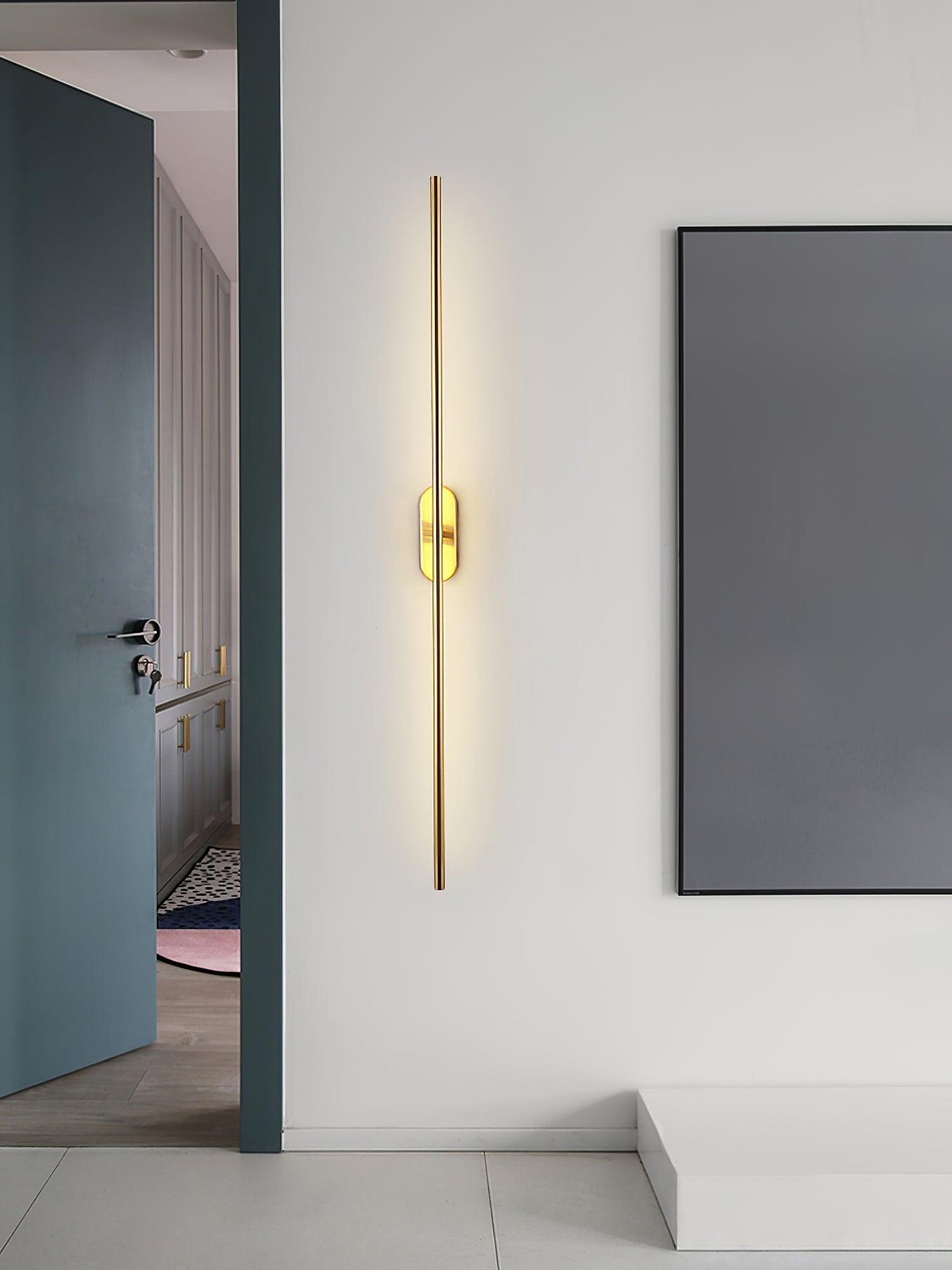 Modern Stick Shaped Metal Sconce with Adjustable Brightness & LED Ligh