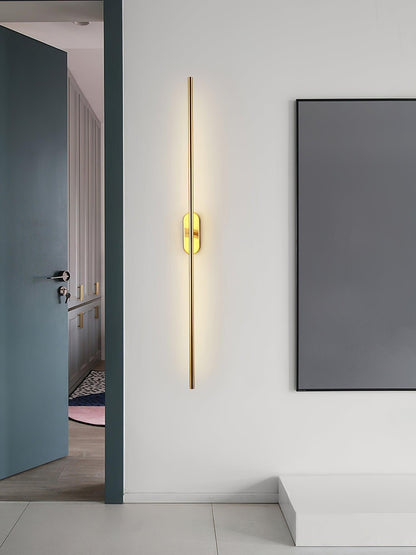 Modern Stick Shaped Metal Sconce with Adjustable Brightness & LED Ligh