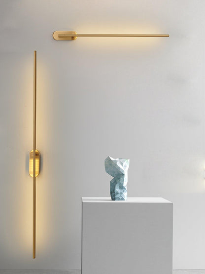 Modern Stick Shaped Metal Sconce with Adjustable Brightness & LED Ligh