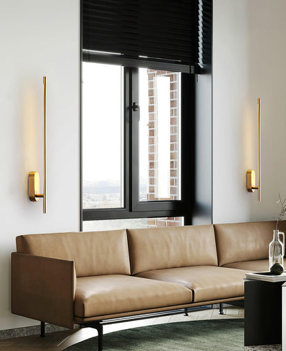 Modern Stick Shaped Metal Sconce with Adjustable Brightness & LED Ligh