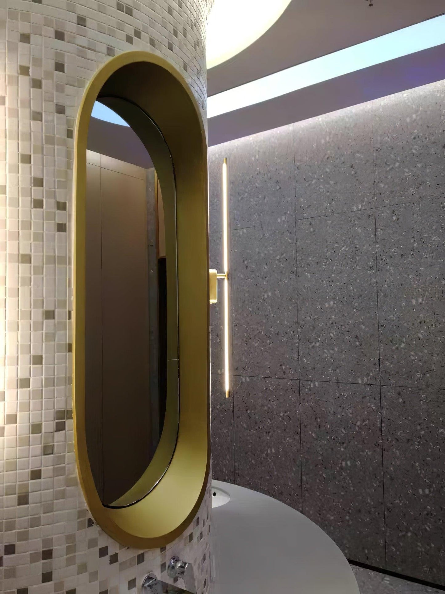 Modern Stick Shaped Metal Sconce with Adjustable Brightness & LED Ligh