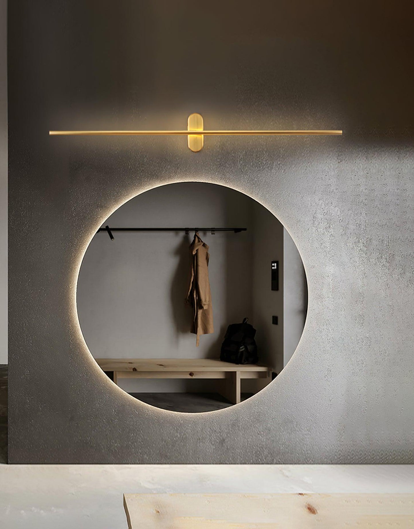 Modern Stick Shaped Metal Sconce with Adjustable Brightness & LED Ligh