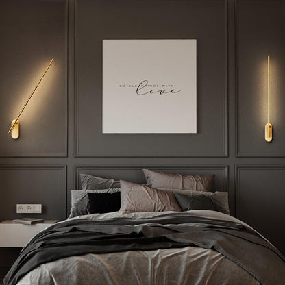 Modern Stick Shaped Metal Sconce with Adjustable Brightness & LED Ligh