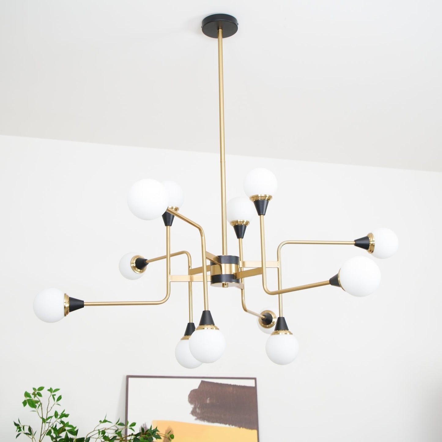 Stilnovo Modern Chandelier with Adjustable Arms and LED Compatibility