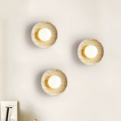 Stone Eclipse LED Plug-in Wall Light - Dimmable, Energy Efficient