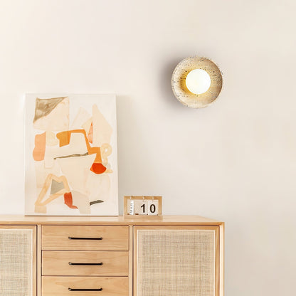 Stone Eclipse LED Plug-in Wall Light - Dimmable, Energy Efficient