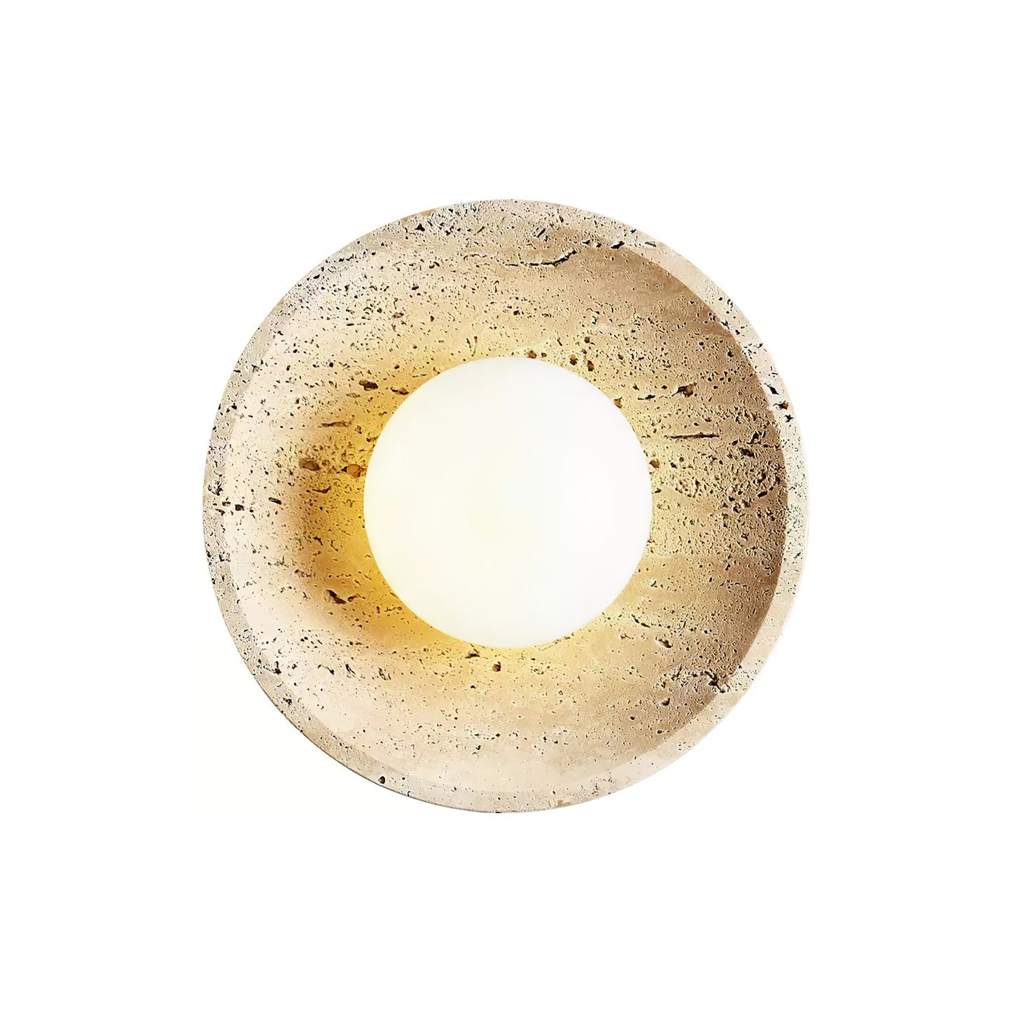 Stone Eclipse LED Plug-in Wall Light - Dimmable, Energy Efficient