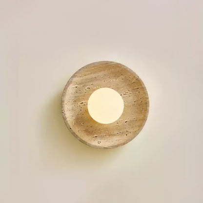 Stone Eclipse LED Plug-in Wall Light - Dimmable, Energy Efficient