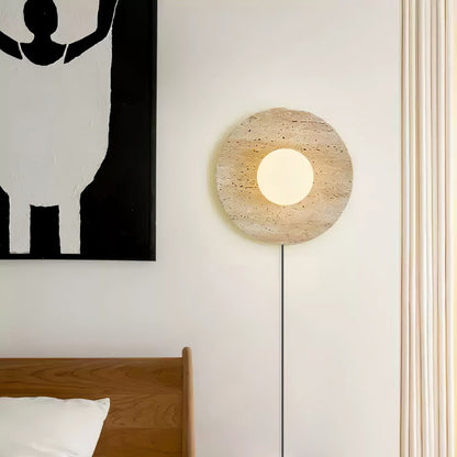Stone Eclipse LED Plug-in Wall Light - Dimmable, Energy Efficient