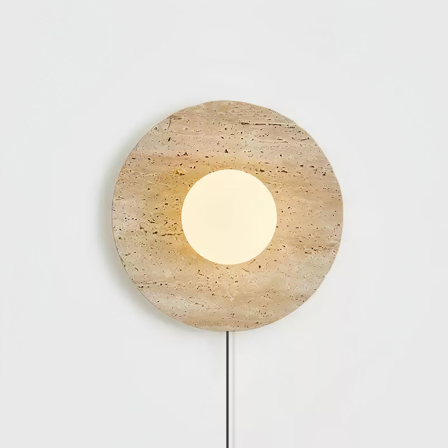 Stone Eclipse LED Plug-in Wall Light - Dimmable, Energy Efficient