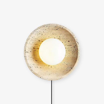 Stone Eclipse LED Plug-in Wall Light - Dimmable, Energy Efficient