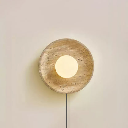 Stone Eclipse LED Plug-in Wall Light - Dimmable, Energy Efficient