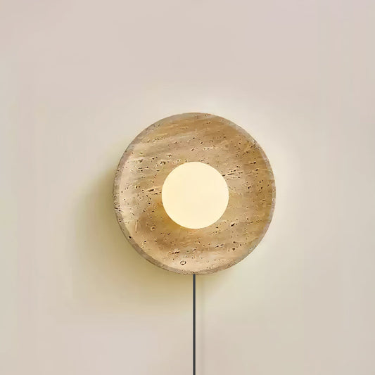 Stone Eclipse LED Plug-in Wall Light - Dimmable, Energy Efficient