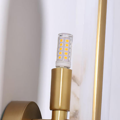 Modern Long Ellipse Alabaster Wall Sconce with Adjustable Light Direct